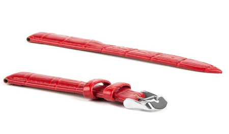 Skórzany pasek do zegarka Connect C1 12 mm czerwony