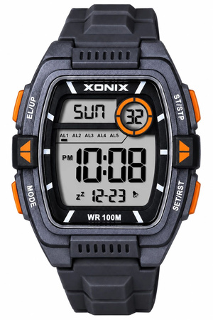 Zegarek Xonix DBI-006 męski elektroniczny grafitowy 43 mm