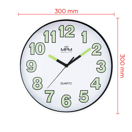 Zegar ścienny MPM E01.4185.00 fi 30 cm Lume