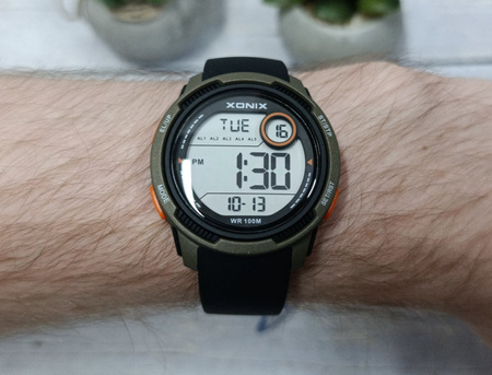 Zegarek Xonix DBF-003 młodzieżowy elektroniczny szary 42 mm
