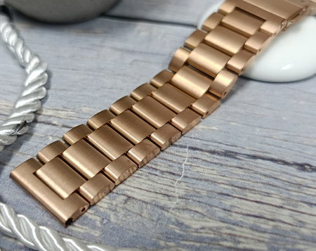 Bransoleta stalowa do zegarka 18 mm Connect M10-18 RG różowe złoto masywna