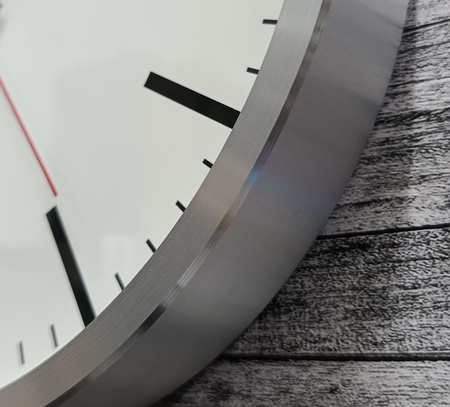 Zegar ścienny SEIKO QXA861A 30 cm aluminiowy srebrny