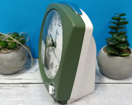 Budzik SEIKO QHP012M 12x13 cm śpiew ptaków melodie regulacja głośności