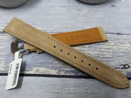 Skórzany pasek do zegarka 14 mm Lavvu SUEDE LSAEF14 skóra licowa
