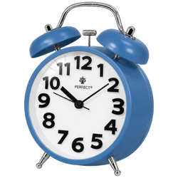 Budzik Perfect TBD11502 niebieski głośny alarm cichy mechanizm