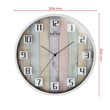 Zegar ścienny MPM E01.4291.00 fi 30 cm czytelny cichy