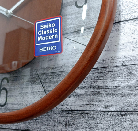 Zegar ścienny SEIKO QXA852B 35 cm drewniany ażurowy