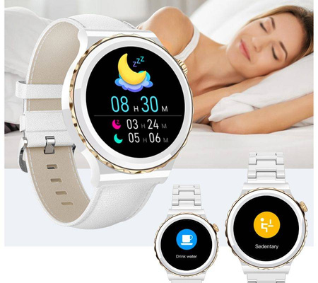 SmartWatch Rubicon RNCE92 damski biały srebrny bransoleta BT Call