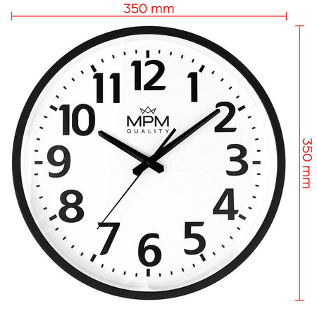 Zegar ścienny MPM E01.4205.0090 fi 35 cm Czytelny