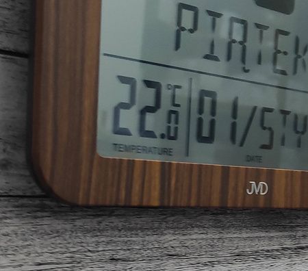 Zegar JVD DH9335.2 Termometr DCF77 Dni Tygodnia PL