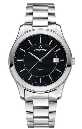 Klasyczny elegancki zegarek Atlantic SEAPAIR 60335.41.61 Szafir