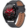 SmartWatch Rubicon RNCE78 czarna koperta, czarny skórzany i silikonowy pasek, BT Call