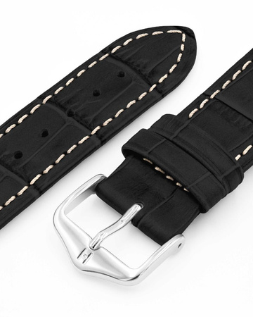 Skórzany wodoodporny pasek do zegarka 24 mm HIRSCH Duke L 01028051-2-24
