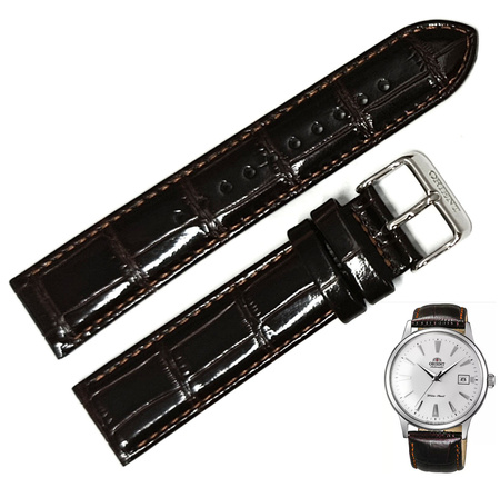 Pasek do zegarka Orient Bambino UDEVNSC 21 mm brązowy