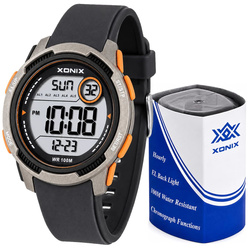 Zegarek Xonix DBF-003 młodzieżowy elektroniczny szary 42 mm