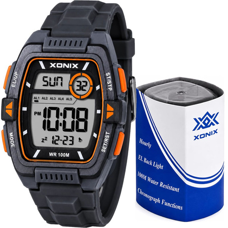 Zegarek Xonix DBI-006 męski elektroniczny grafitowy 43 mm
