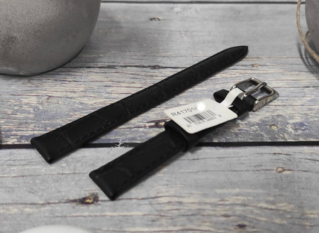 Skórzany pasek do zegarka 14 mm JVD R41701-14 czarny