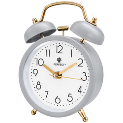 Budzik Perfect TB09504 szary głośny alarm cichy mechanizm