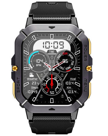 SmartWatch Rubicon RNCF23 czarny silikon BT Call rozmowy
