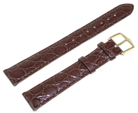Skórzany wodoodporny pasek do zegarka 19 mm HIRSCH Crocograin L 12322810-1-19