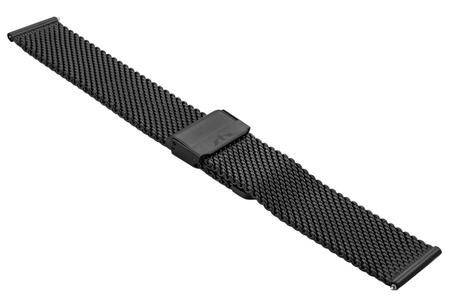 Bransoleta stalowa do zegarka 22 mm Bisset BM-102/22 Black Mat