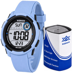 Zegarek Xonix DBF-001 młodzieżowy elektroniczny niebieski 42 mm