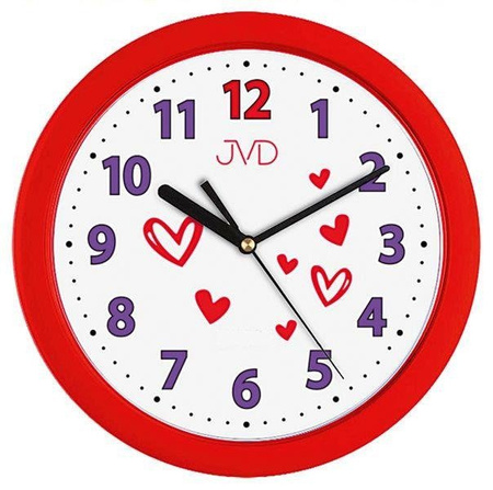 Zegar ścienny JVD H12.2 Dziecięcy Serca