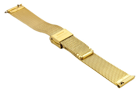 Bransoleta stalowa do zegarka 18 mm Bisset BM-104/18 Gold