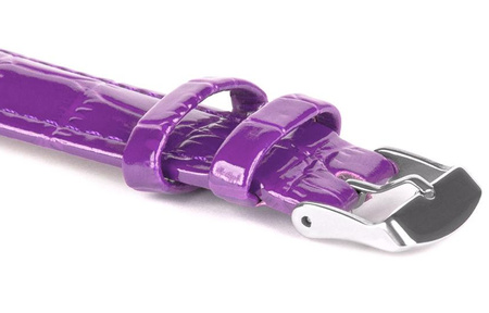 Skórzany pasek do zegarka Connect C11 12 mm fioletowy