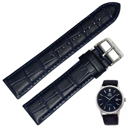 Pasek do zegarka Orient Symphony III UL00A013J0 22 mm granatowy