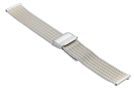 Bransoleta stalowa do zegarka 18 mm Bisset BM-105/18 TT Gold