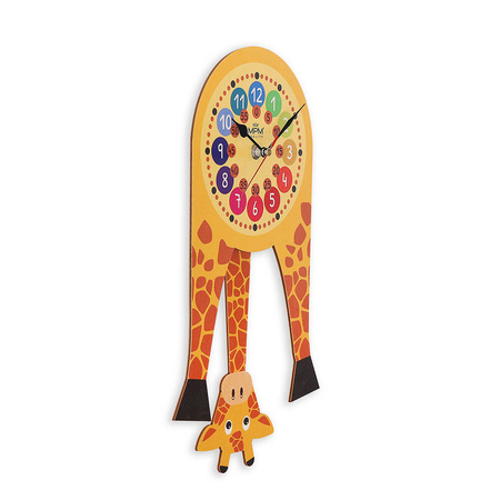 Zegar ścienny dziecięcy żyrafa MPM E05.4468.D 21 x 55 cm