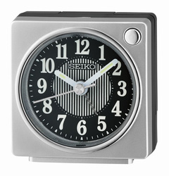 Budzik Seiko QHE197S 6,5 cm srebrny matowy