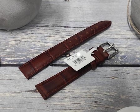 Skórzany pasek do zegarka 16 mm JVD R41703-16 brązowy