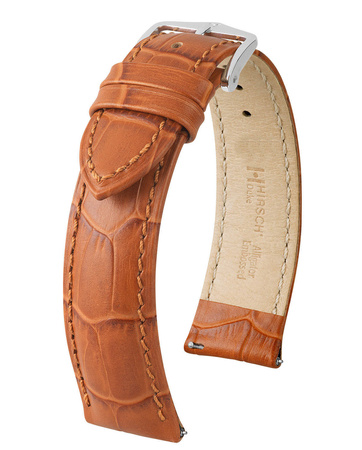 Skórzany wodoodporny pasek do zegarka 22 mm HIRSCH Duke L 01028075-2-20