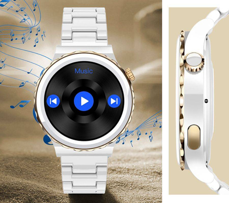 SmartWatch Rubicon RNCE92 damski biały srebrny bransoleta BT Call