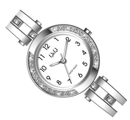 Biżuteryjny zegarek damski Q&Q F639-204