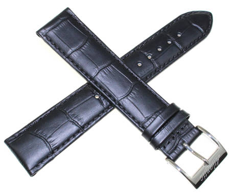 Pasek do zegarka Atlantic 22 mm czarny XL