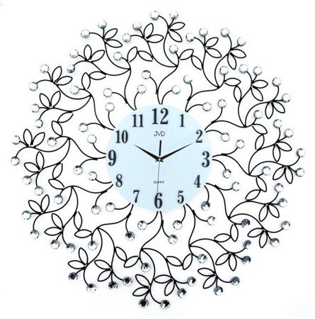 Zegar ścienny JVD HJ75 z kryształkami średnica 72 cm