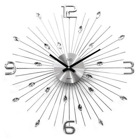 Zegar ścienny JVD HT104 z kryształkami, średnica 49 cm